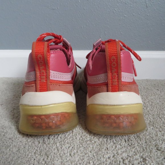 Coach women's citysole G5046 orange/coral red/white runner/sneakers/shoes size 7 - Picture 4 of 10